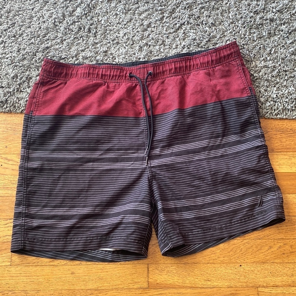 Mens Nautica Swim Striped Shorts Size Large